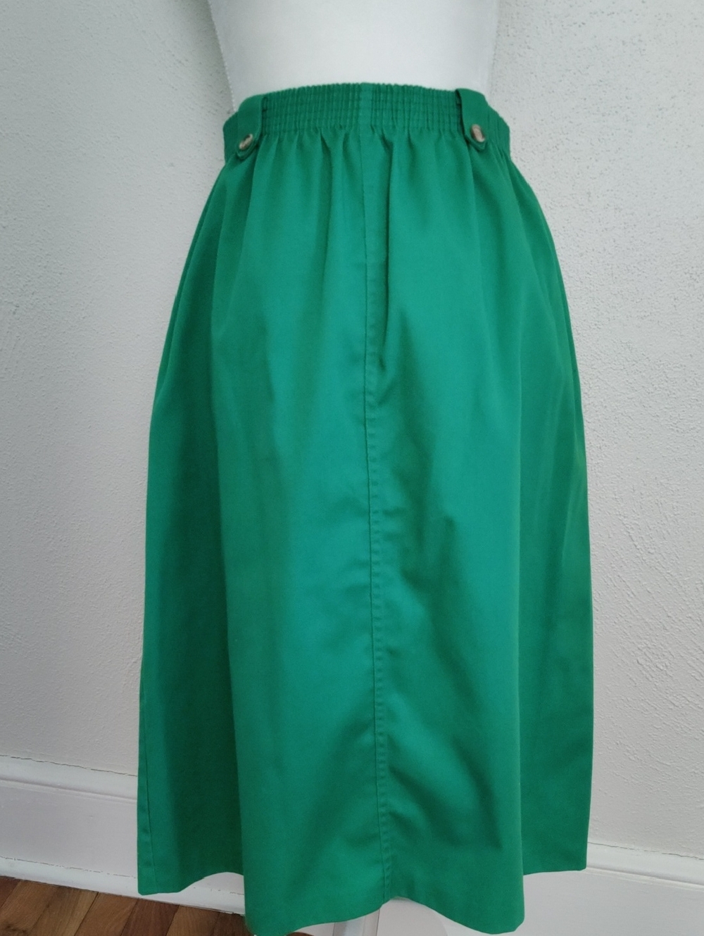 Kelly Green Cotton Skirt